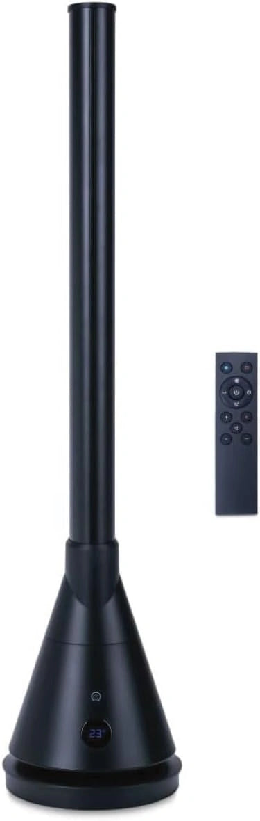 NEWTECK, Ventilateur, 1800W, avec télécommande, commande tactile, fonctionnement silencieux, Noir