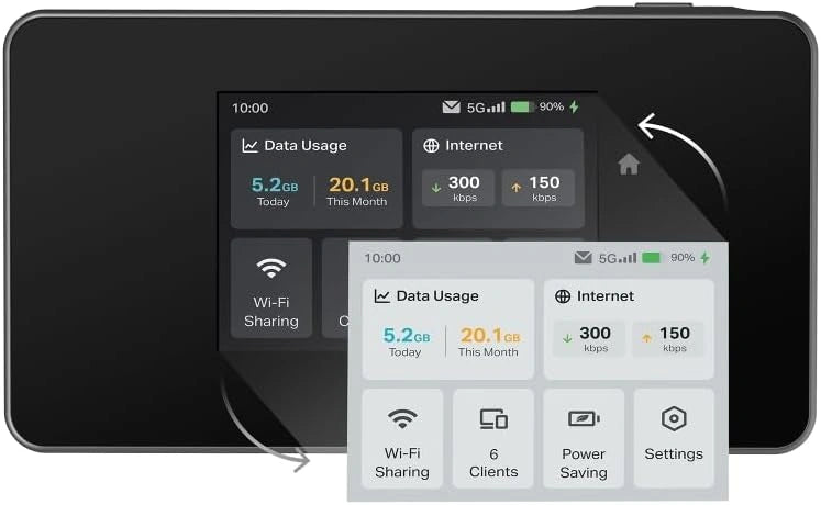 TP-Link, Écran, M8550, 4680 mAh, Wi-Fi, commande tactile, format mobile
