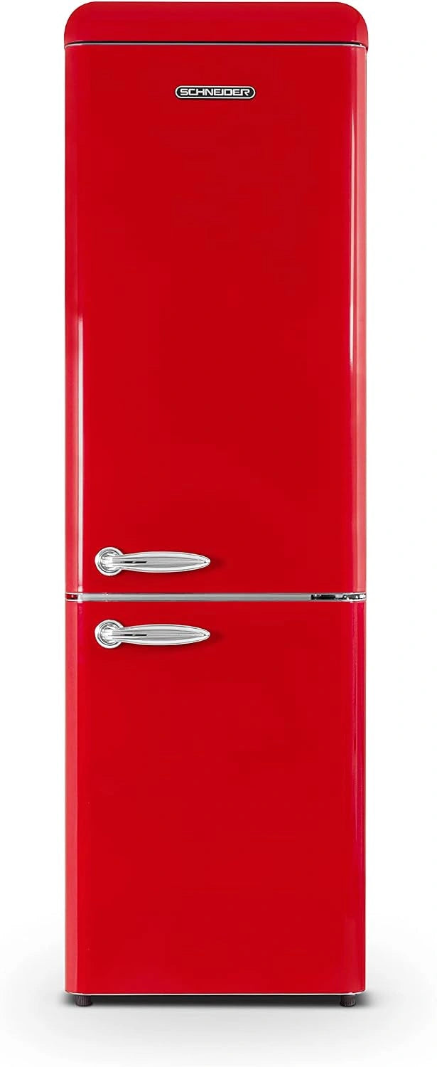 SCHNEIDER, Réfrigérateur combiné, SCCB250VR, 249L, froid statique, Rouge