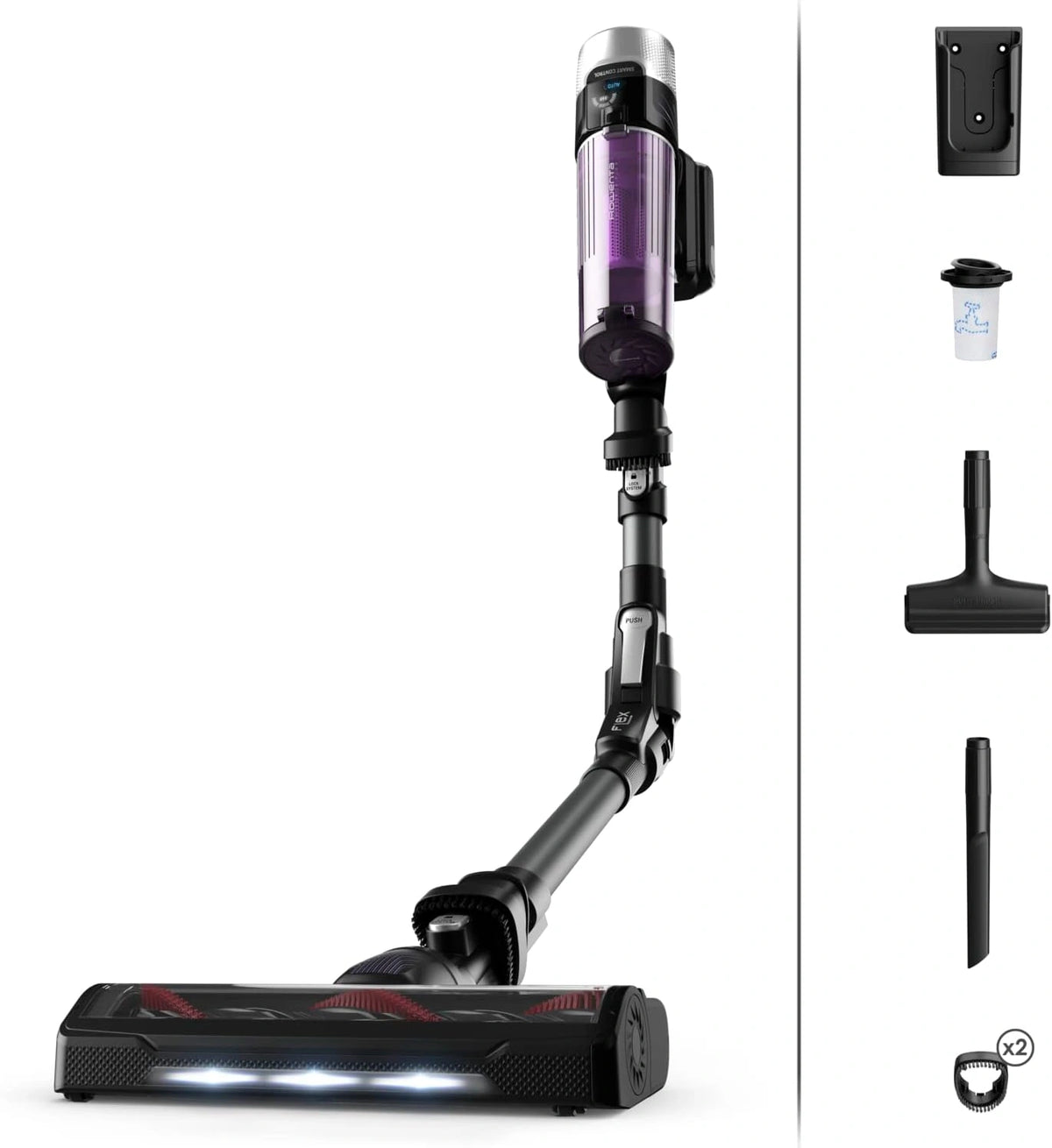 Rowenta, Aspirateur, sans fil, Noir/Violet