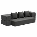 Canapé convertible, pliable, coloris gris, 103 x 193 cm, pour le salon ou la chambre d’amis