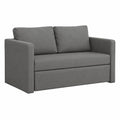 Canapé convertible, en tissu, pliable, rembourré, coloris gris, pour le salon ou la chambre d’amis
