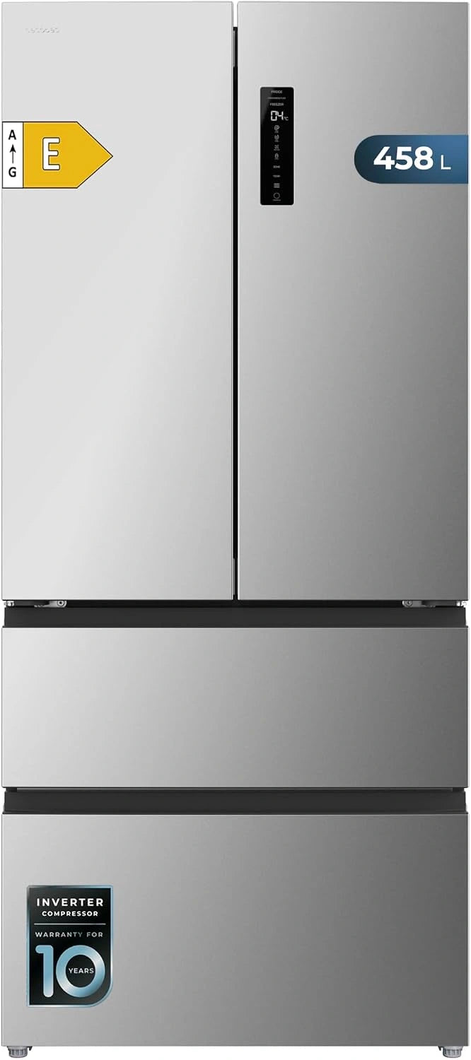 Cecotec, Réfrigérateur, F2D, 458L, technologie Inverter, Argenté