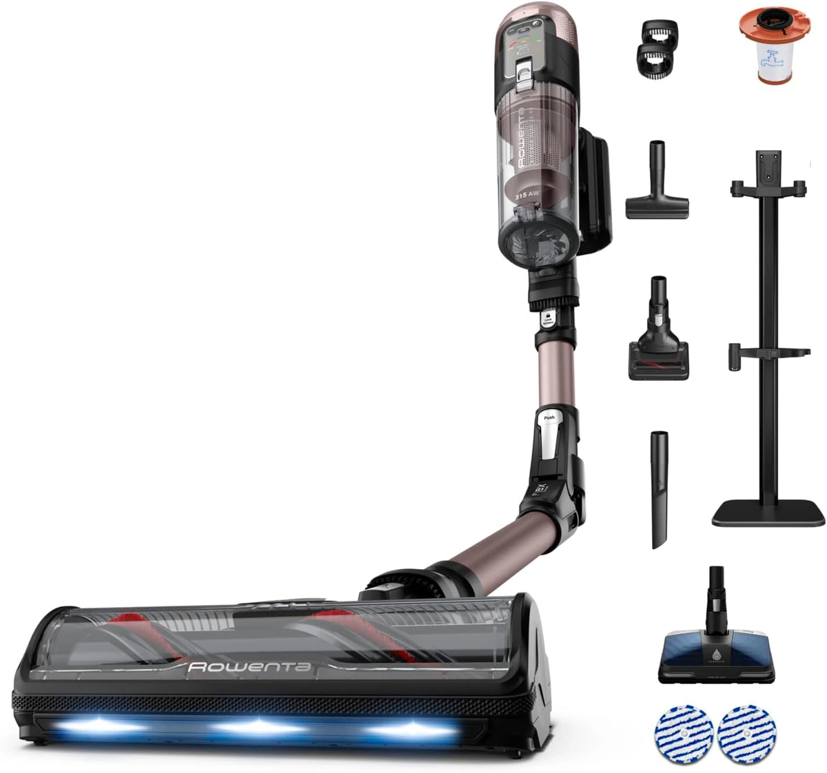 Rowenta, Aspirateur, RH9CD9E0, sans fil, Noir