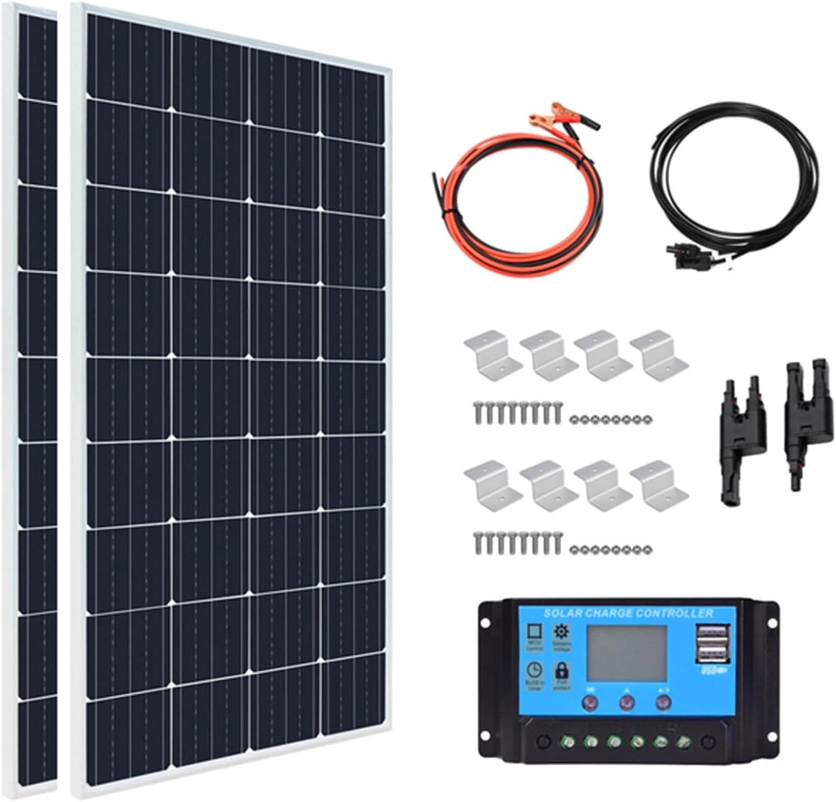 RayGenius, Kit solaire photovoltaïque, 40A, 400w, 800w, 12v