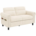 Canapé, 2 places, coloris beige, 150 x 71 x 83 cm, pour le salon