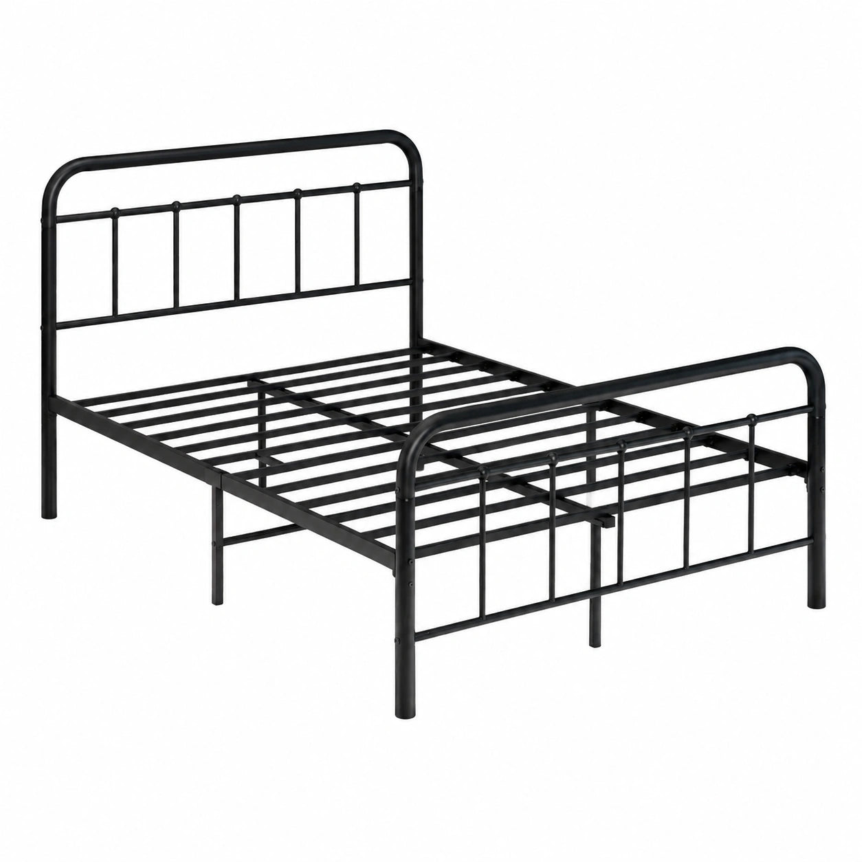 Lit, en métal, avec rangement, avec sommier, 208 x 164 x 31,5 cm, pour la chambre