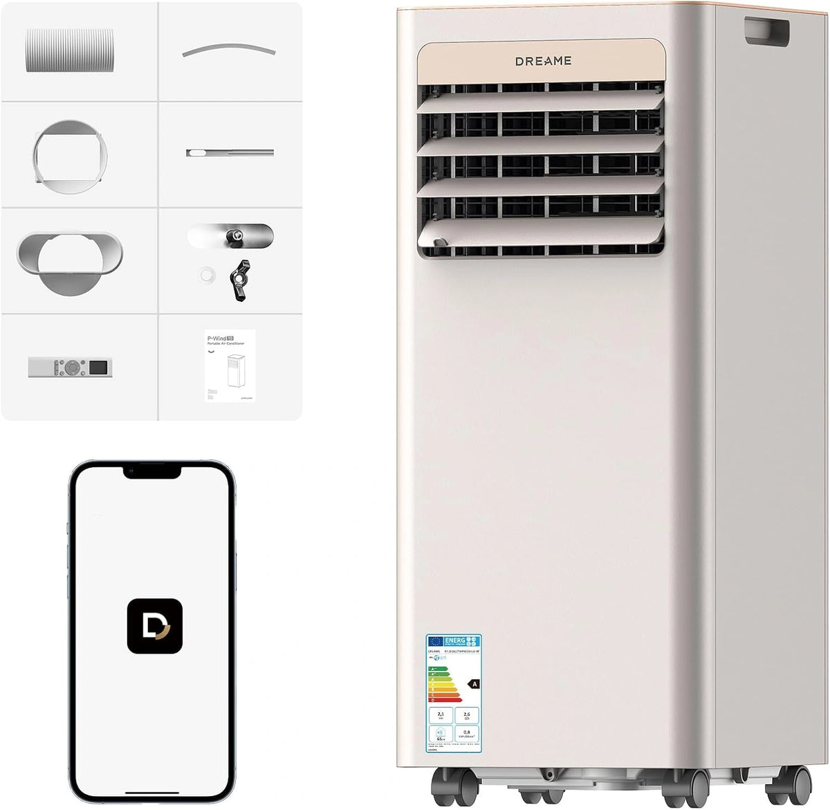 DREAME, Climatiseur, 9000 BTU, format mobile