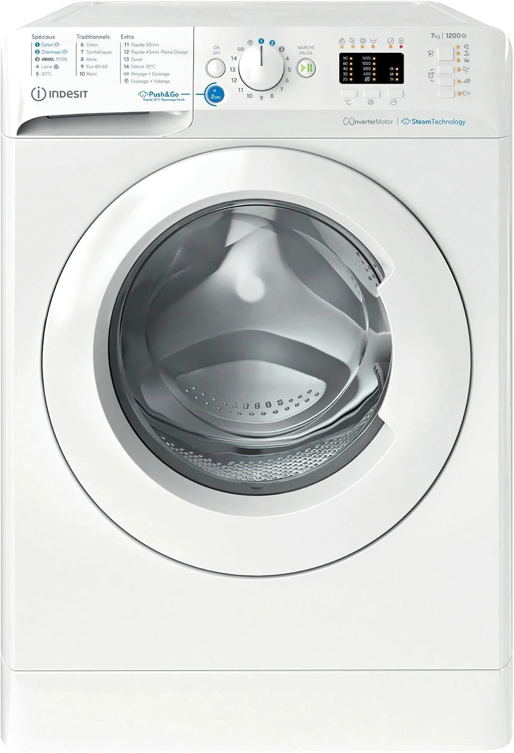 INDESIT, Lave-linge, BWA71295XWVFR