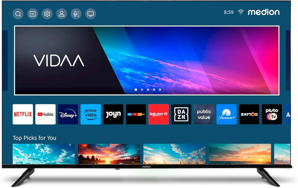 MEDION, Téléviseur, X15056, 50 Pouces, Bluetooth, connecté