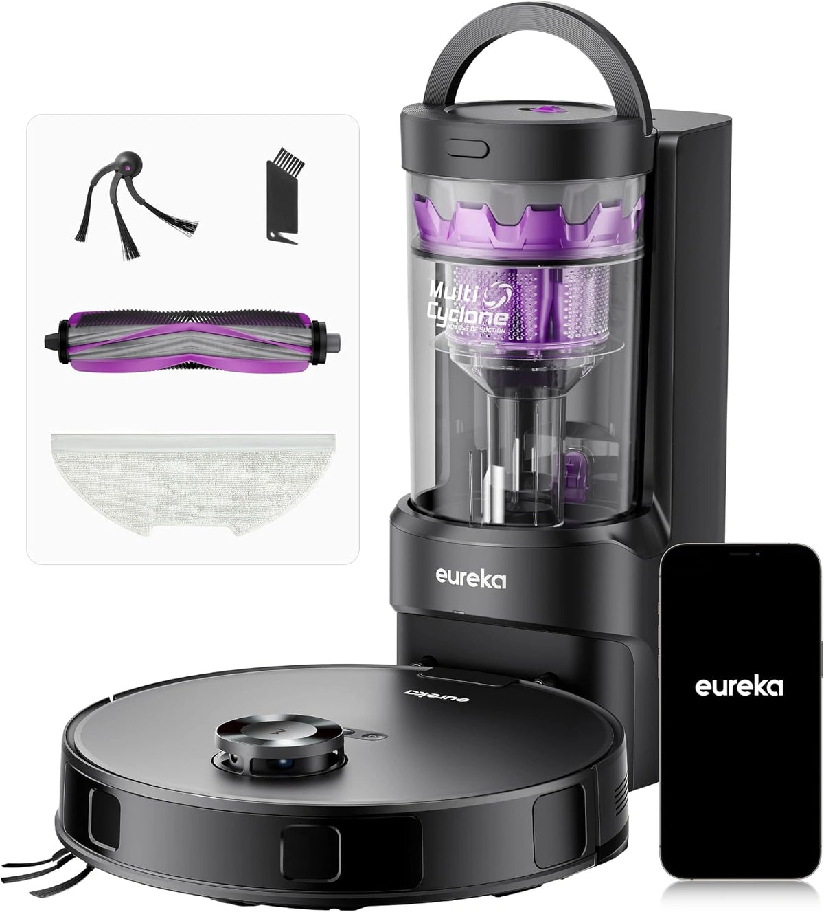 EUREKA, Aspirateur robot, E20, sans sac