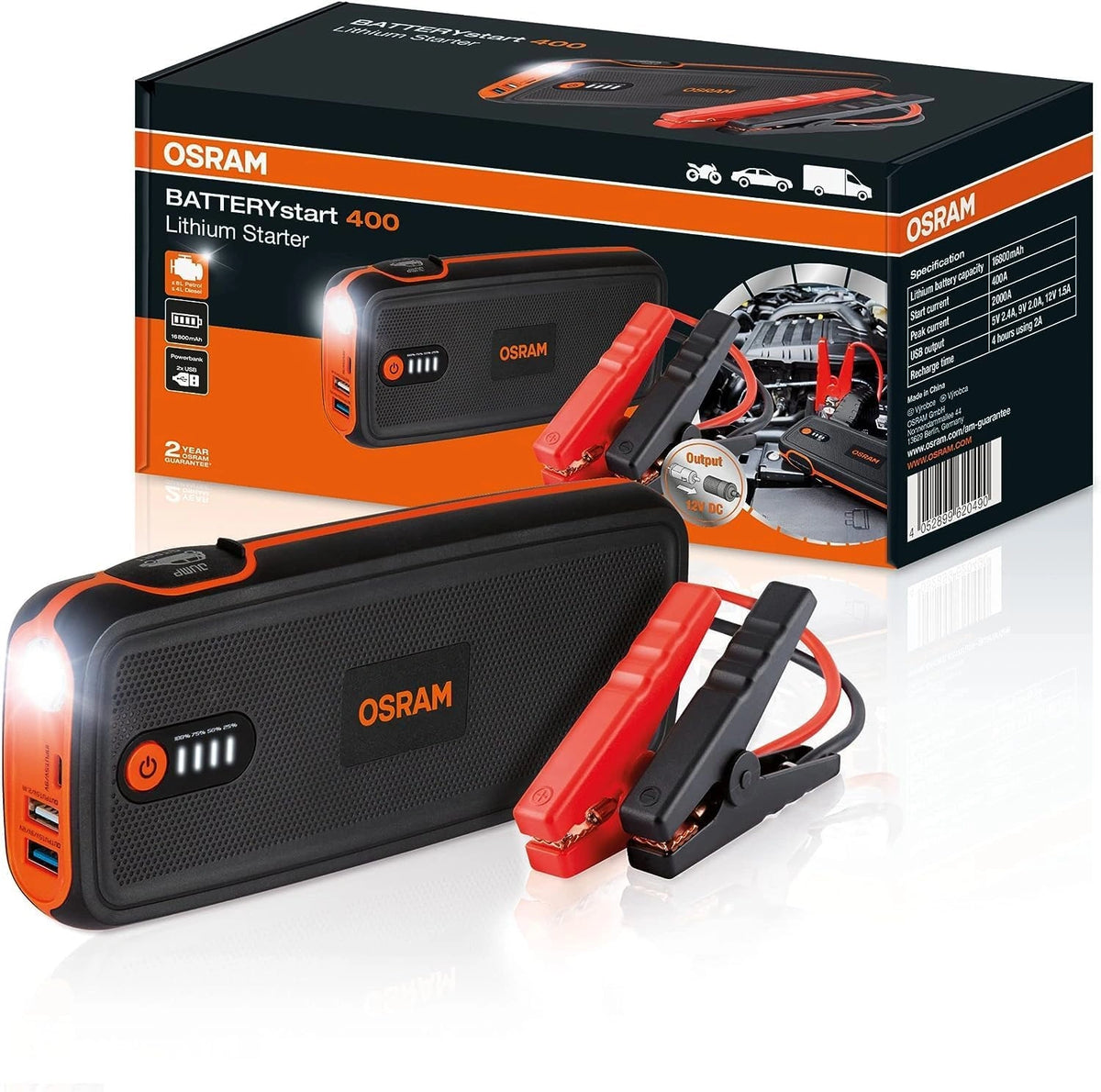 OSRAM, Appareil électrique, 8l, 4l, 16800 mAh