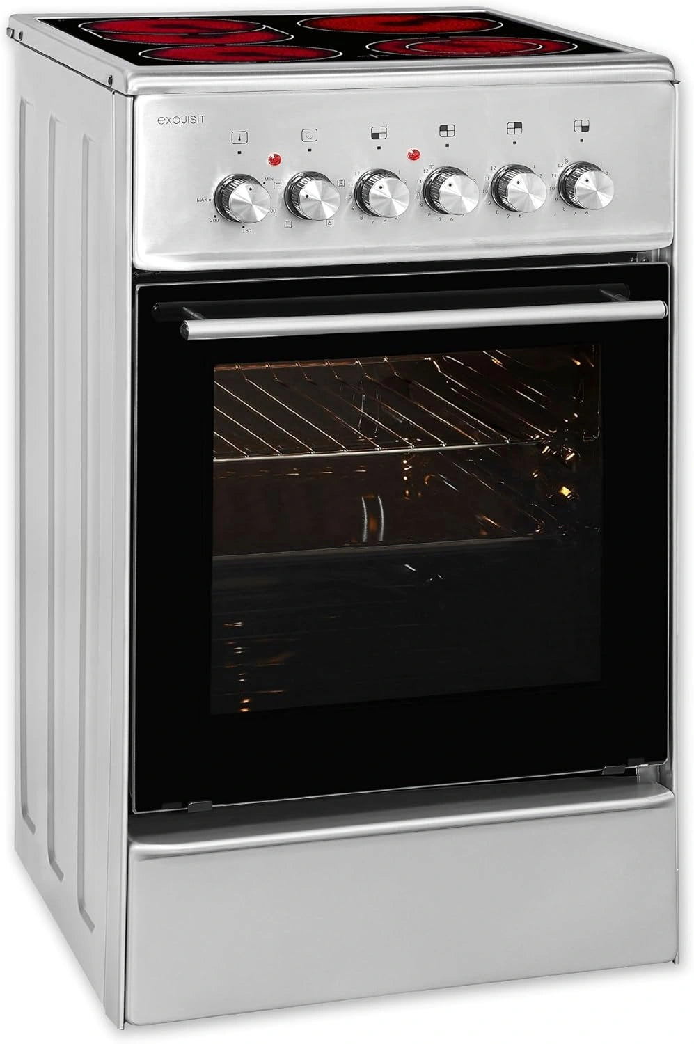 Exquisit, Plaque de cuisson, 5-4, 47 l, Argenté