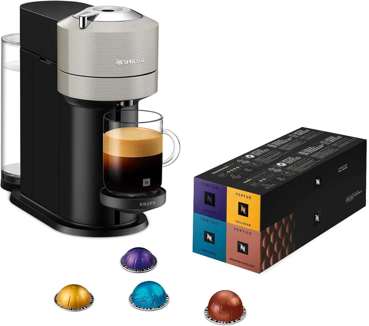 Nespresso, Machine à café, YY5902FD, fonctionnement automatique, Gris clair