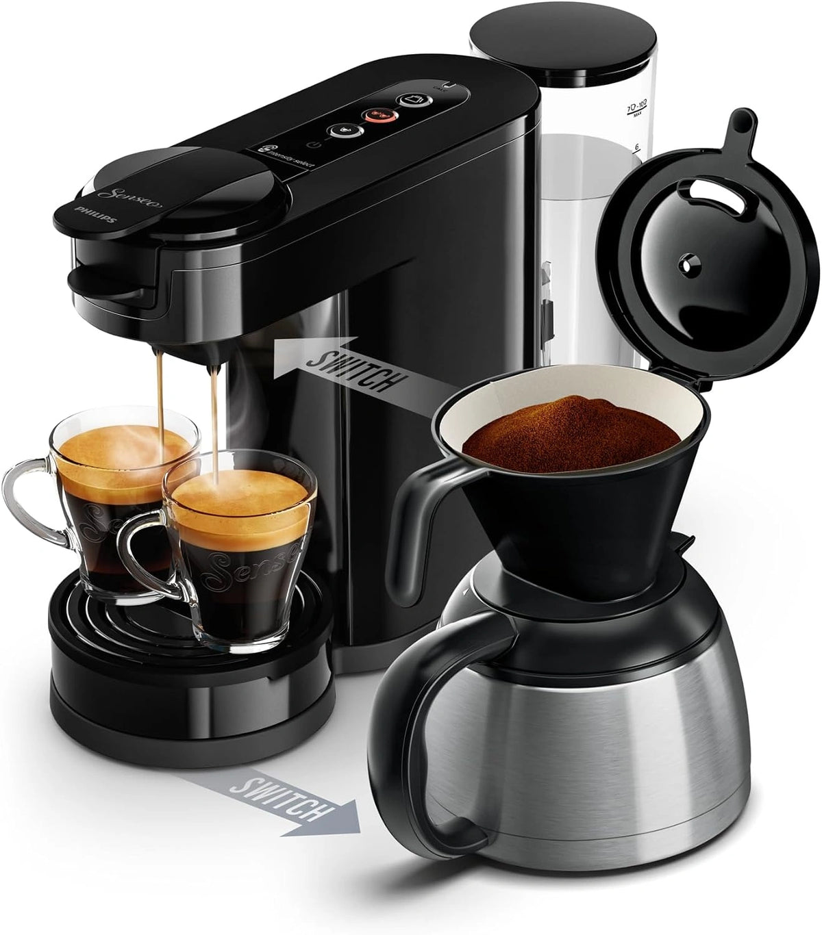 PHILIPS, Machine à café, HD6592, 1 l, 7 tasses, Noir