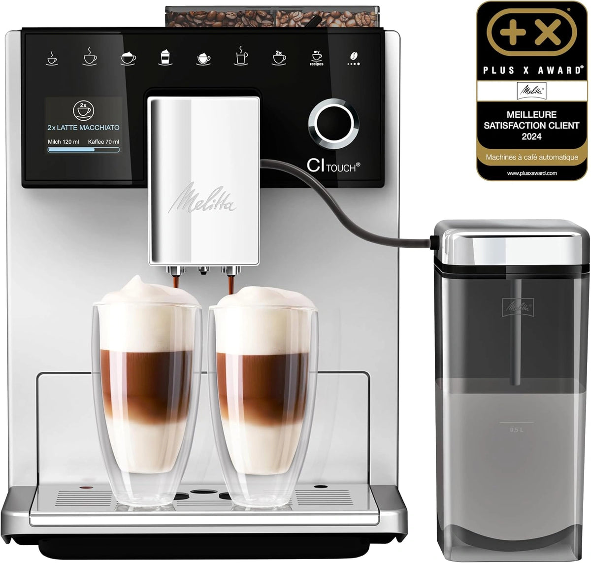 Melitta, Machine à café, F630-101, 101,1400W, 1 à 2 Tasses, 2 Tasses, Argenté