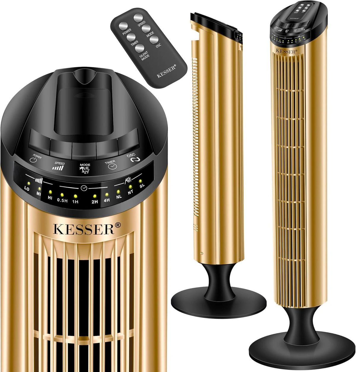 KESSER, Ventilateur, avec télécommande